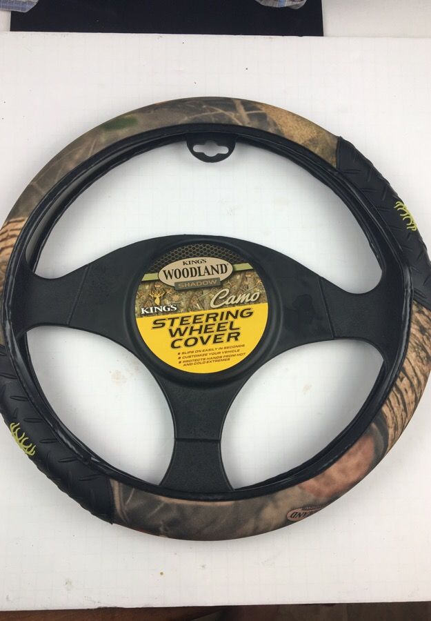 Camouflage steering wheel cover for car or truck NEW