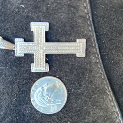 Sterling Silver Necklace cross with chain