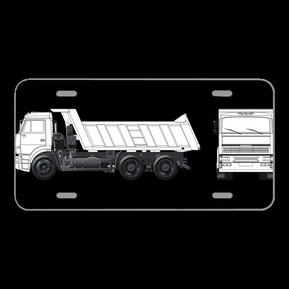 License Plate Novelty Car Front Truck Kamaz Russian Truck Load