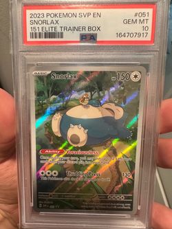 PSA 10 Snorlax #051 2023 Pokemon SVP 151 Elite Trainer Box
