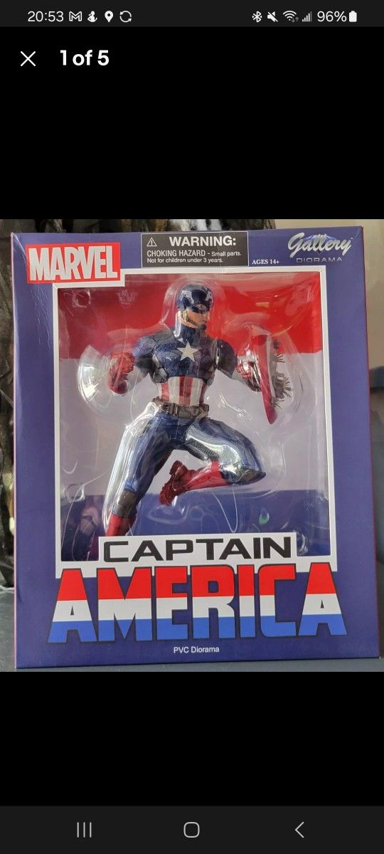 MARVEL DIAMOND SELECT GALLERY CAPTIAN AMERICA PVC DIORAMA (Steve Rogers)