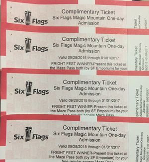 Six Flags Magic Mountain Tickets One Day P Es For Sale In Chula Vista Ca Offerup Six Flags Magic Mountain Tickets One Day P Es For Sale In Chula Vista Ca Offerup