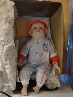 Porcelain Boy In Baseball Outfit