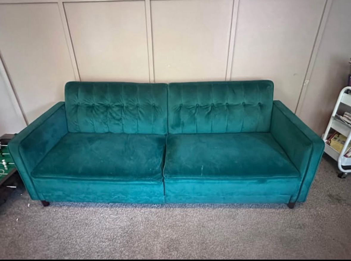 Suede Sleeper Sofa