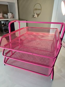 Pink Paper Tray organizer