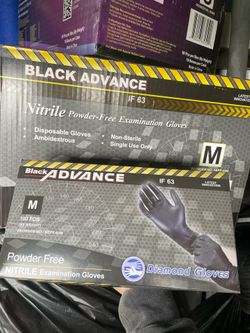 Black nitrile gloves