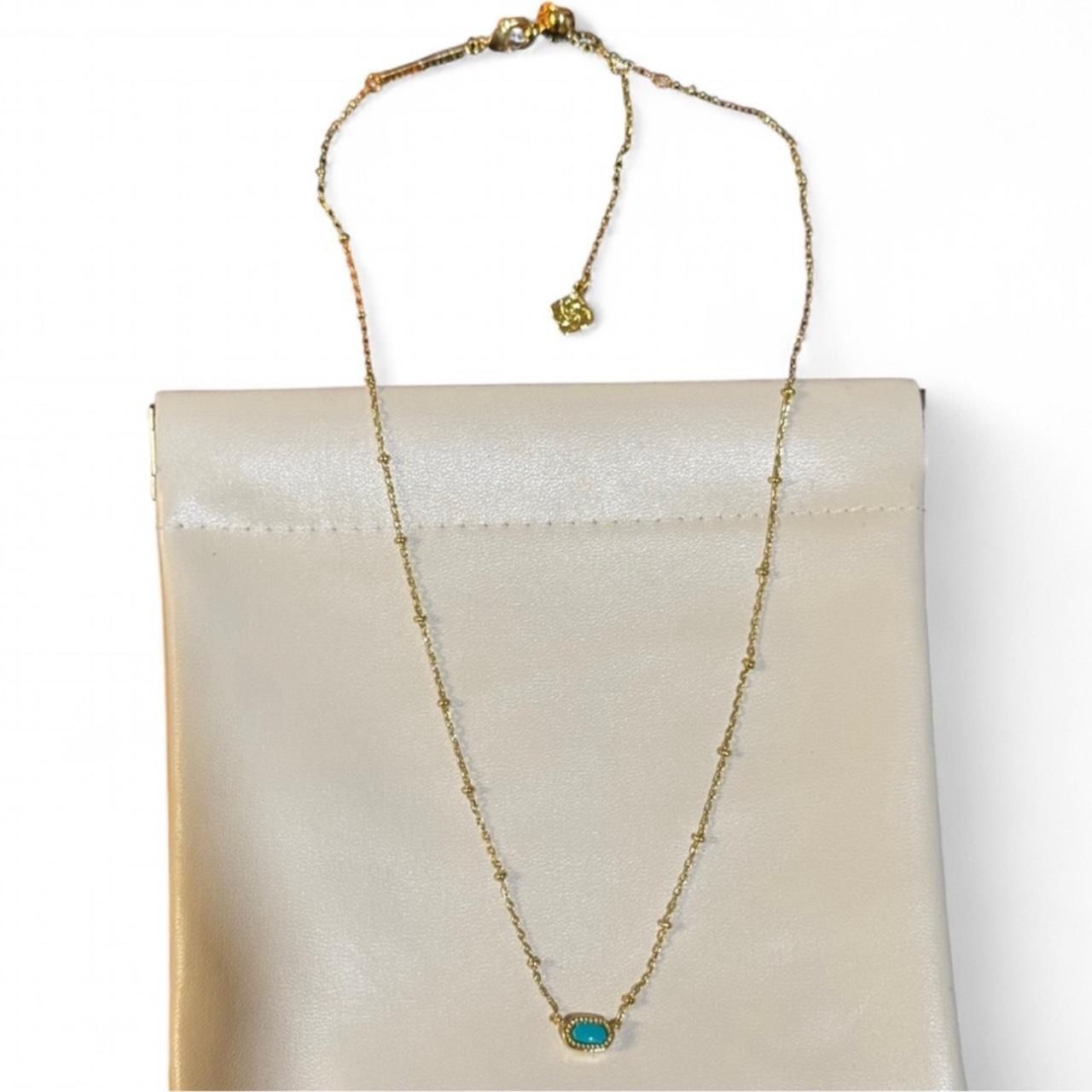 KENDRA SCOTT Turquoise Magnesite Mini Elisa 14K Gold-Plated Short Necklace NEW