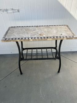 FREE Marble Top Side Table with Metal Base