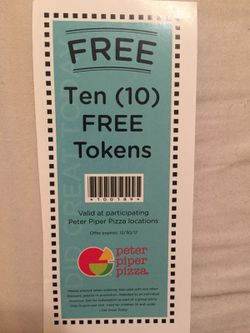 Peter Piper Pizza Free Token Coupons For Sale In Phoenix Az Offerup
