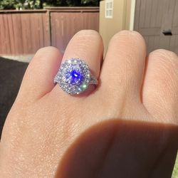 Brand New Moissanite Oval Cut 1.5CT Ring 18K White Gold Plated Sterling Silver