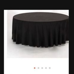Black Round Tablecloth.        65 Dollars 