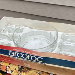 Arcoroc Glass, Seven Piece Serving Set