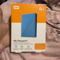 Western Digital 4TB my passport portable external hard drive 
