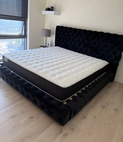 New king bed frame with mattress