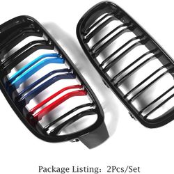 F30 Grille,ABS Front Replacement Kidney Grill for 3 Series F30 F31 Gloss 3 Color