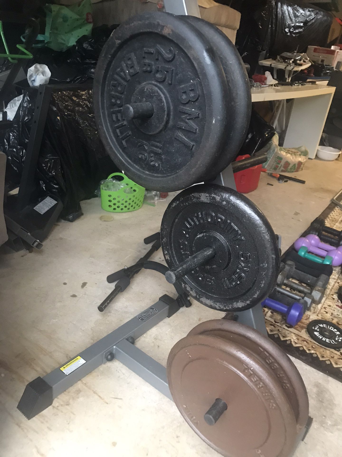 125 Lbs standard 1 inch weights plates
