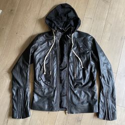 Rick Owens Black Soft Leather Jacket