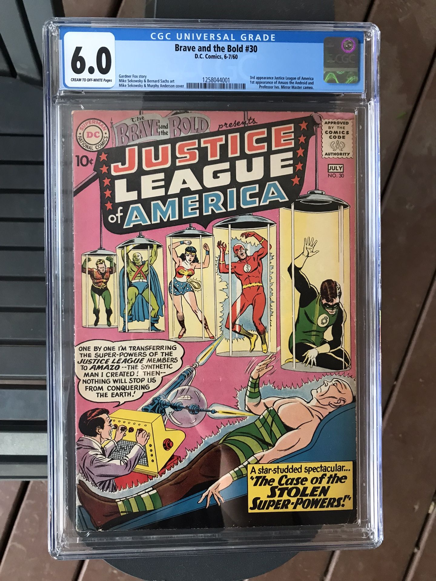 The Brave And The Bold #30 (1960) CGC 6.0 — 1st Amazo & Professor Ivo; 3rd JLA