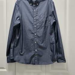 Hawker Rye Blue Button Down Long Sleeve Shirt Size XL Tall
