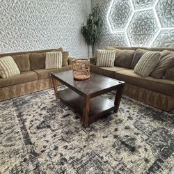 🔥🔥NO DEPOSIT 🚚 Tan/brown 2cs corduroy Oversized Couche Set 