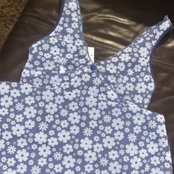 New Blue flowery dress