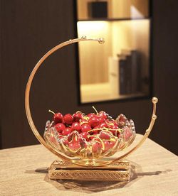 small metalic fruit moon plate