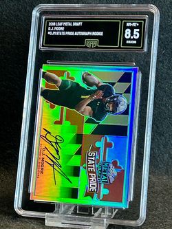 2018 Leaf Metal Draft 💥 DJ Moore 💥 State Pride Auto Rookie GMA 8.5 NM-MT+ 💎 - Chicago Bears