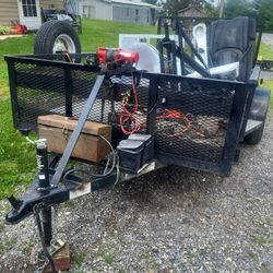 6 Ft 5 In By 12 Ft Plank Bottom Trailer Heavy Duty Premier Built-in Md Title In Hand 2023 Paid Over $4,