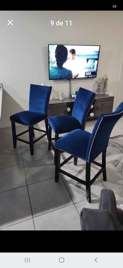 Chairs azul velvet
