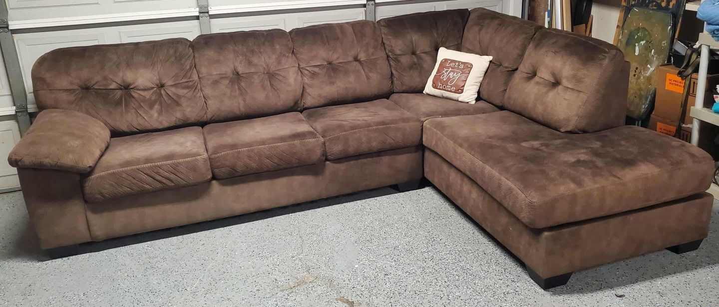 Brown Sectional Couch Delivery Available
