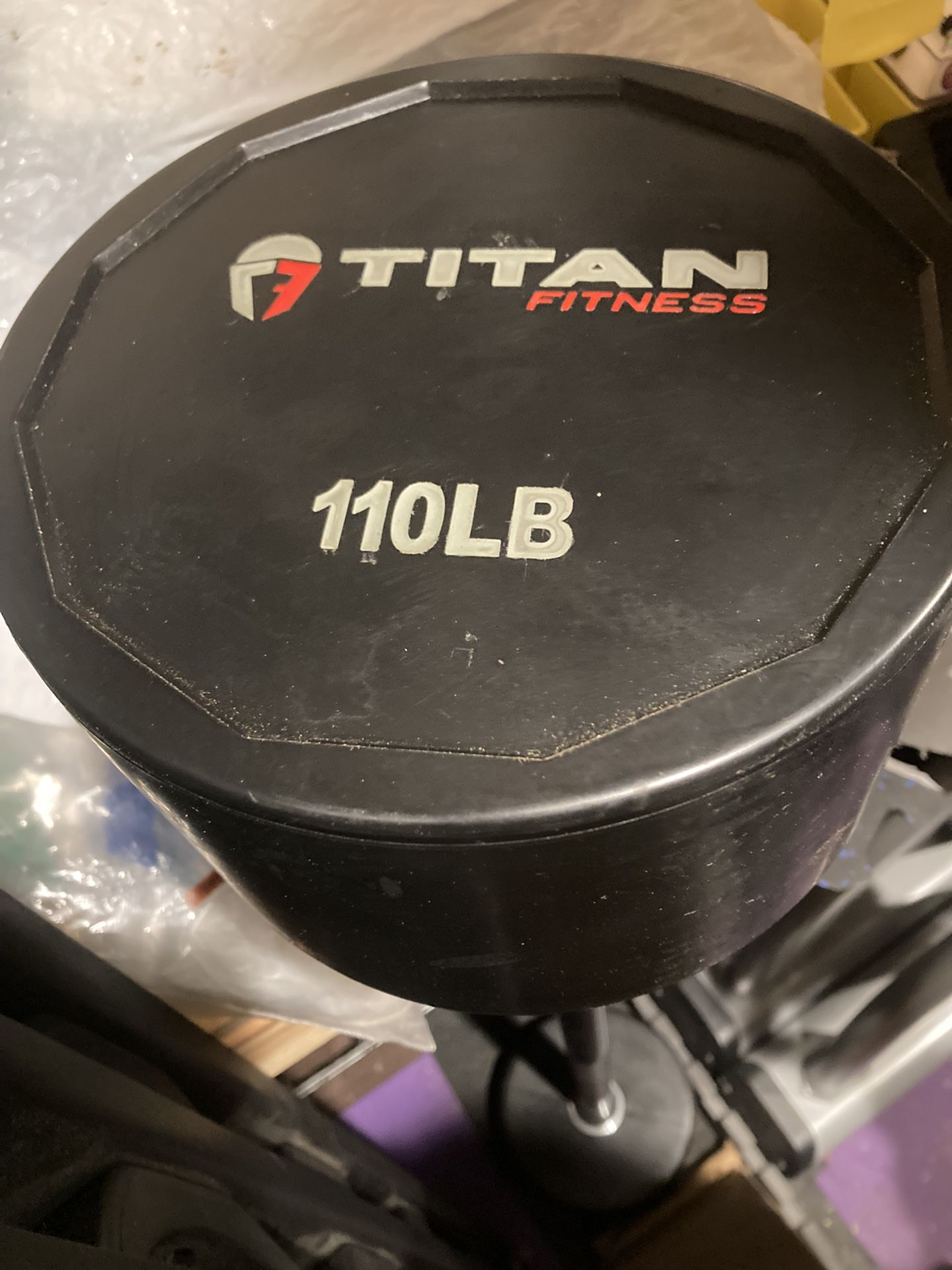 Titan Fitness 110lb Fixed Straight Barbell 