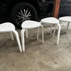 IKEA White Stool Chairs