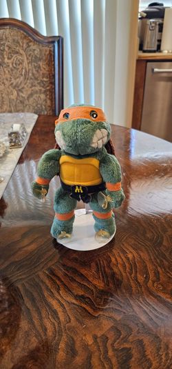 1989 Tennage Mutant Ninja Turtles Michelangelo 9" Plush Playmates Vintage / Tmnt / Collectible / Collector / Toy / Memorabilia / Shredder / Splinter