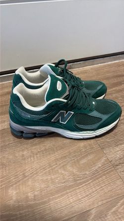New Balance 2002R Green Suede Sneakers