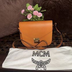 MCM leather Patricia Crossbody bag brown