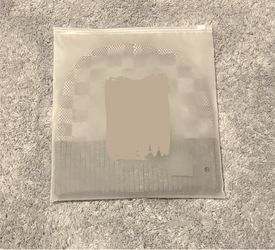 gray monogram beanie