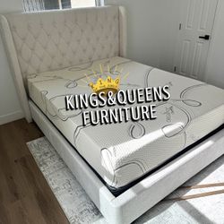 New Queen Bed Frame With Mattress 