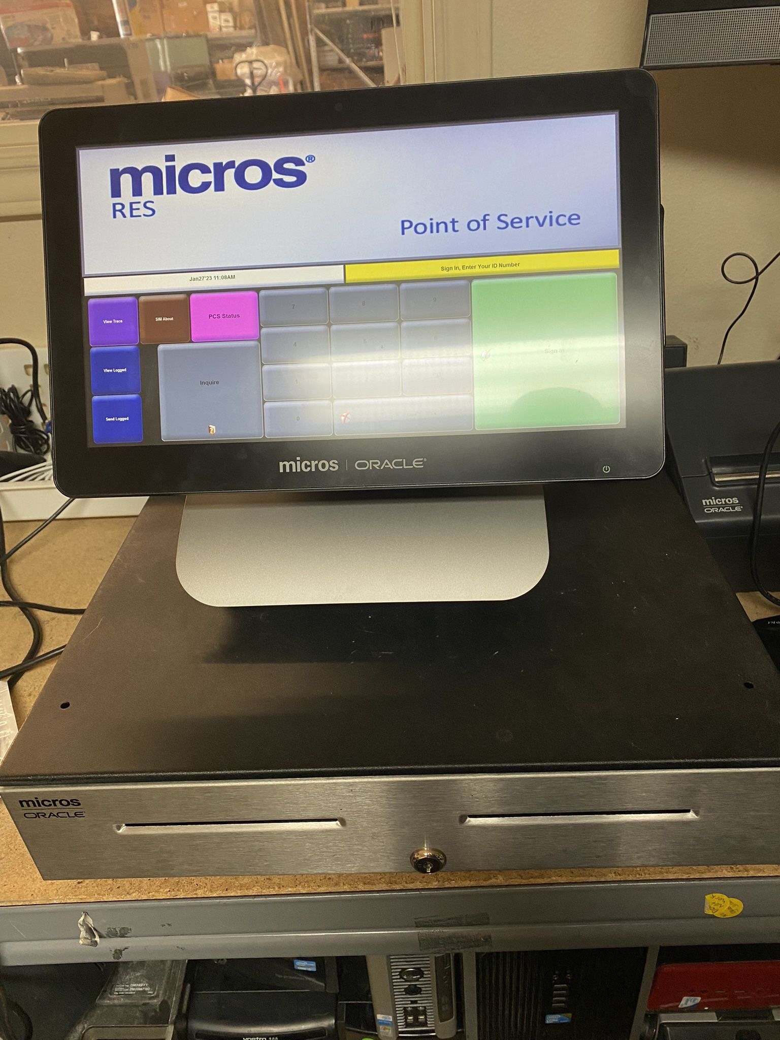 Micros RES Oracle 3700 Workstation POS System with Micros Oracle
