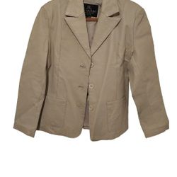 Leather Jacket Beigh Women's Size 2XL