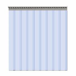 NEW! VIZ-PRO 9PCS Strip Door Curtain, 84" Height X 48" Width, 0.08 Inch Thickness Standard Clear PVC Curtain Strip with 80% Overlap for 4' X 7' Doors