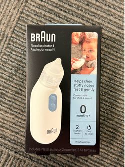 Braun Nasal Aspirator 1 Brand New Braun Nasal Aspirator 1 - Gentle Electric Snot Remover for Babies