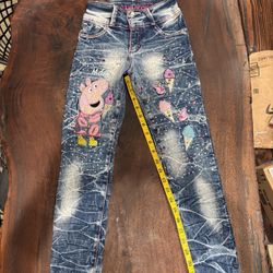 Peppa Pig Kids Jeans 5 Sz See Measurements 