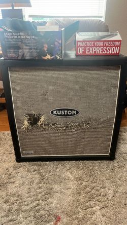 Music equipment  4x12 cab kustom celestion crybaby personas audiobook record