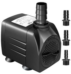 GROWNEER 550GPH SUBMERSIBLE PUMP 30W FOUNTAIN WATER PUMP WITH 7.2 FT HIGH LIFT 3 NOZZLES FOR AQUARIUM FISH TANK POND