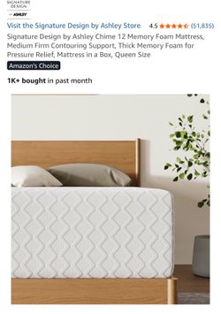 Queen mattress and bed frame