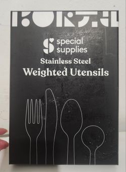 Special Supplies BNIP Stainless Steel Weighted Utensils 4pc
