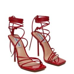 Steve Madden Red Evita Heels Stiletto Shoe 7.5