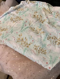 Caden Lane Unicorn Crib Sheets