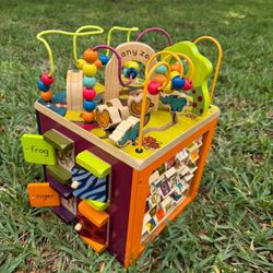 Large Wooden Activity Cube