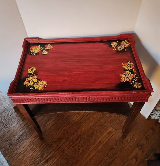 Vintage Painted Side Table 